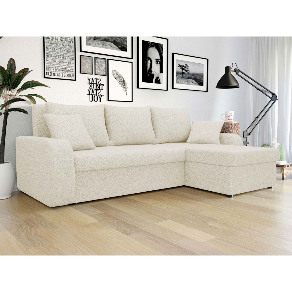 Γωνιακός καναπές Kris-Λευκό