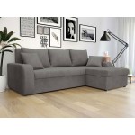 Γωνιακός καναπές Kris-Γκρι Σκούρο