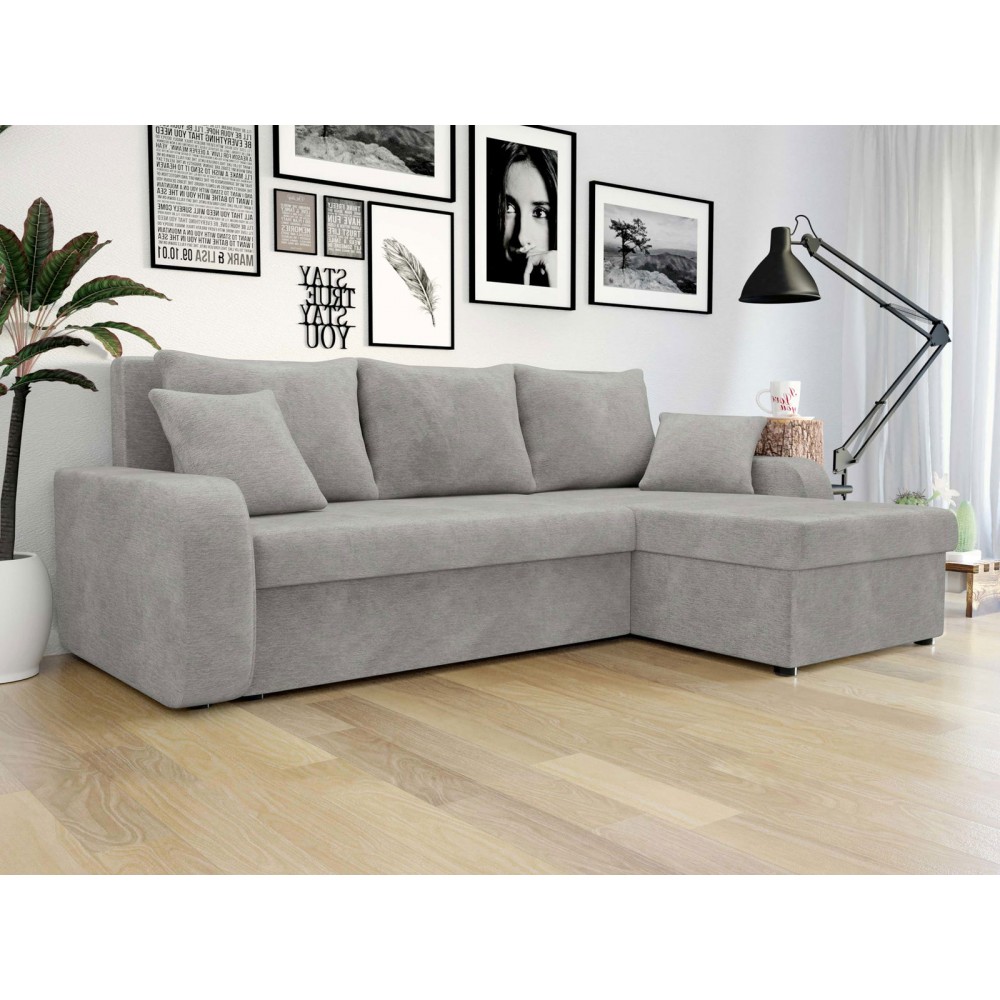 Γωνιακός καναπές Kris-Γκρι Ανοιχτό