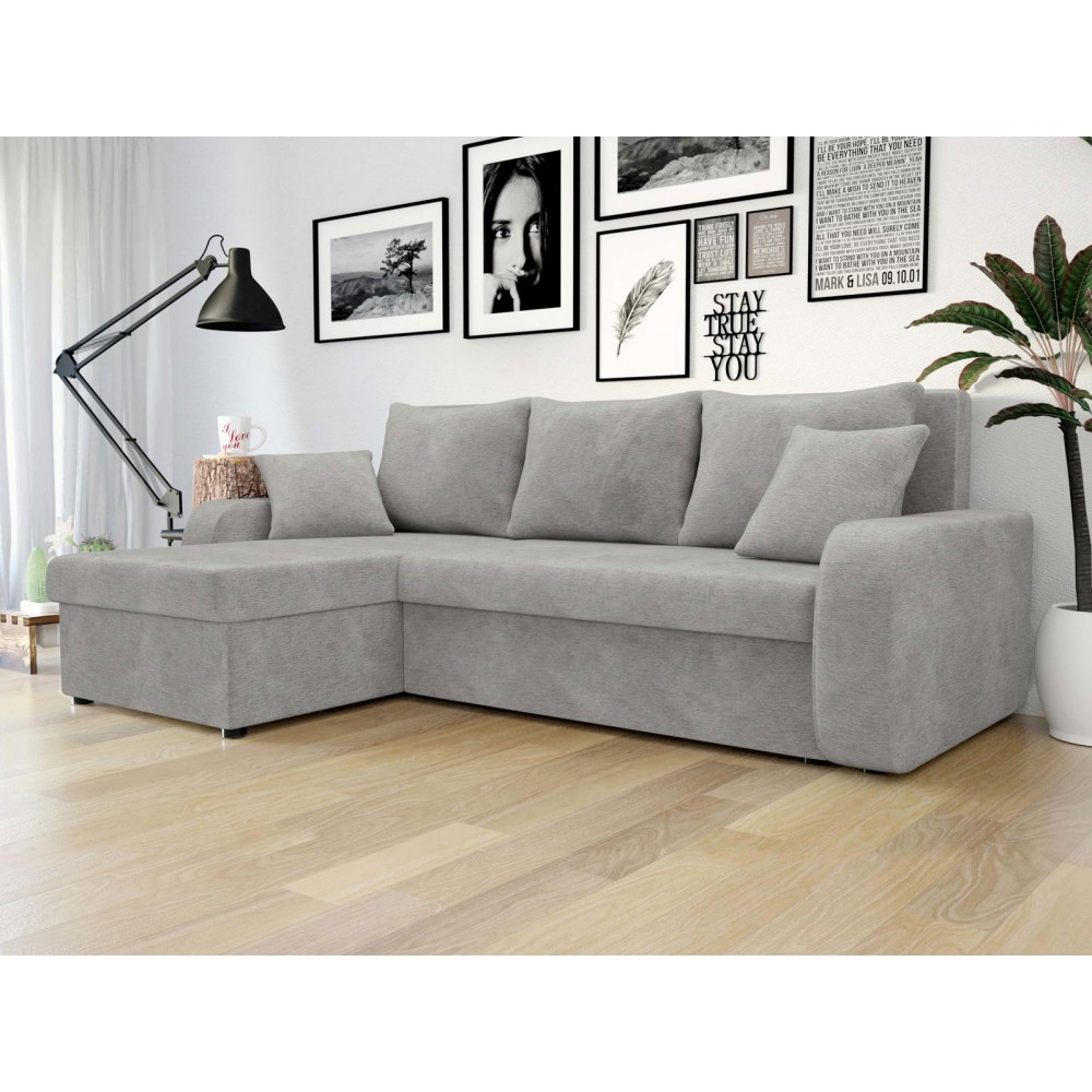 Γωνιακός καναπές Kris-Γκρι Ανοιχτό