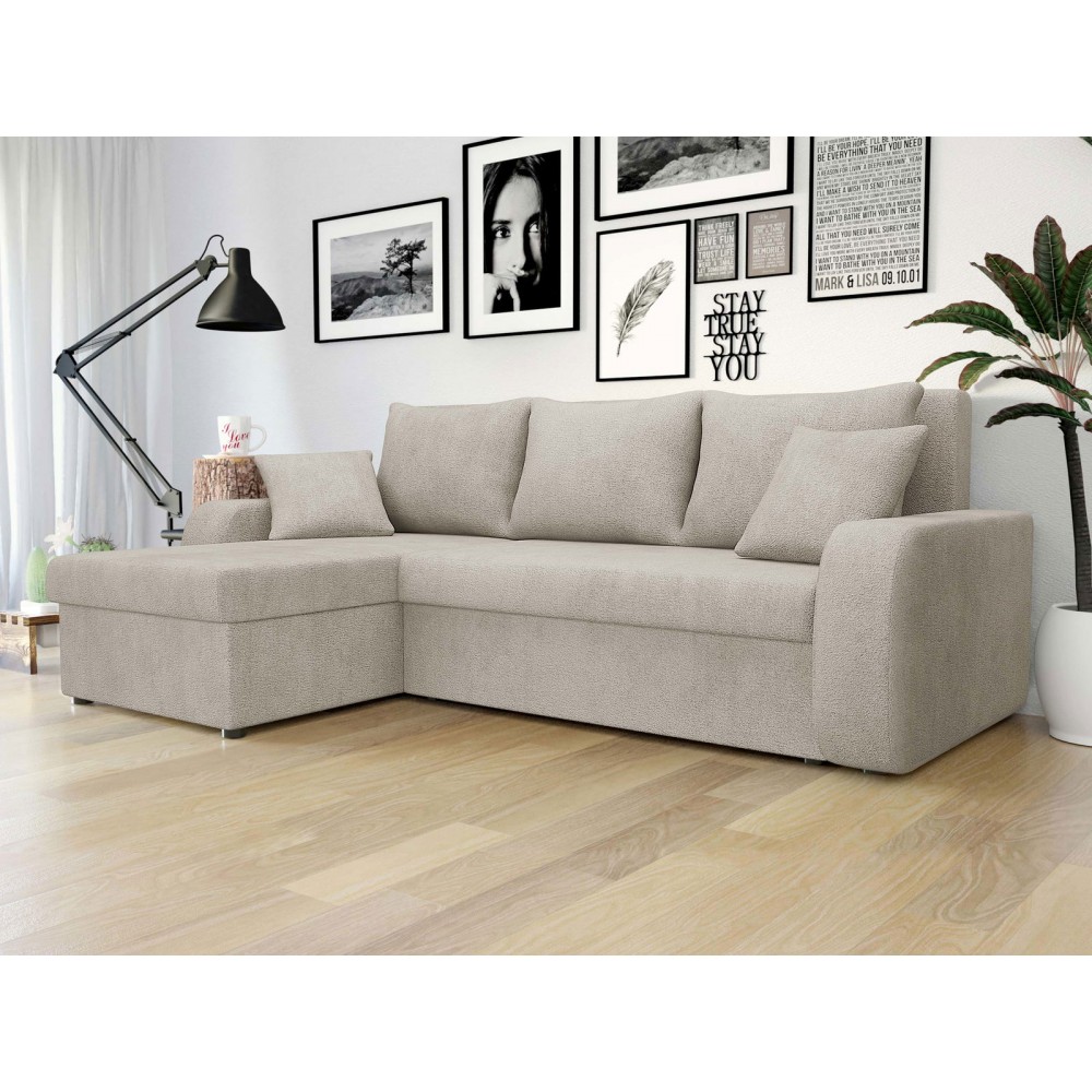 Γωνιακός καναπές Kris-Μπεζ