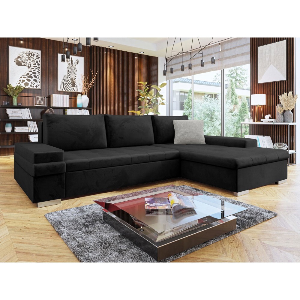 Γωνιακός καναπές Bangkok Mini Premium-Ανθρακί