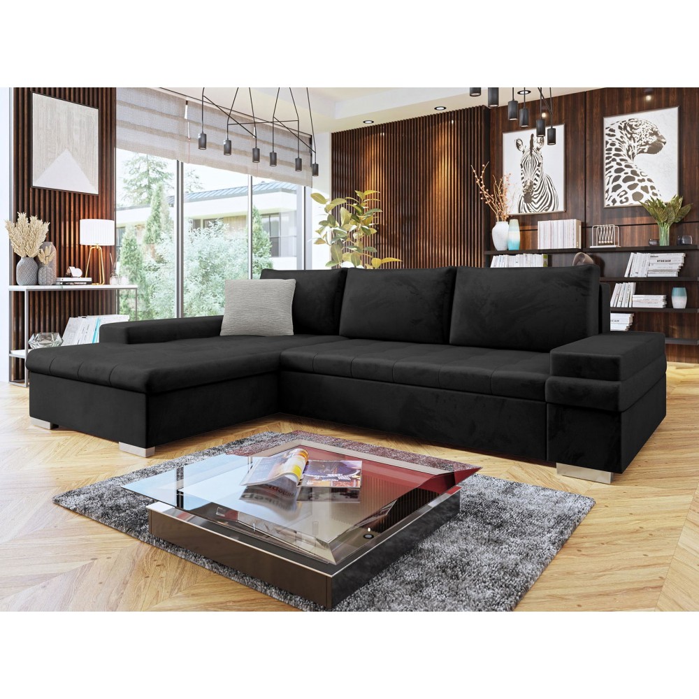 Γωνιακός καναπές Bangkok Mini Premium-Ανθρακί