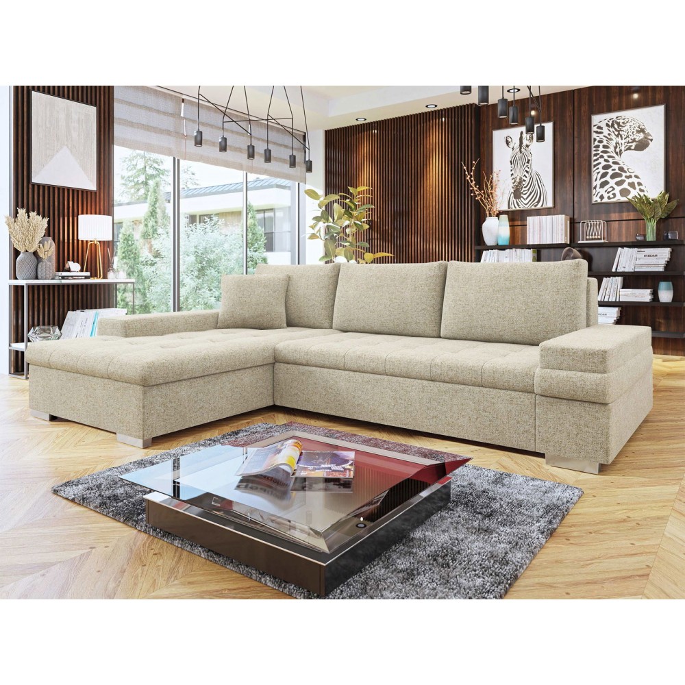 Γωνιακός καναπές Bangkok Mini Premium-Μπεζ