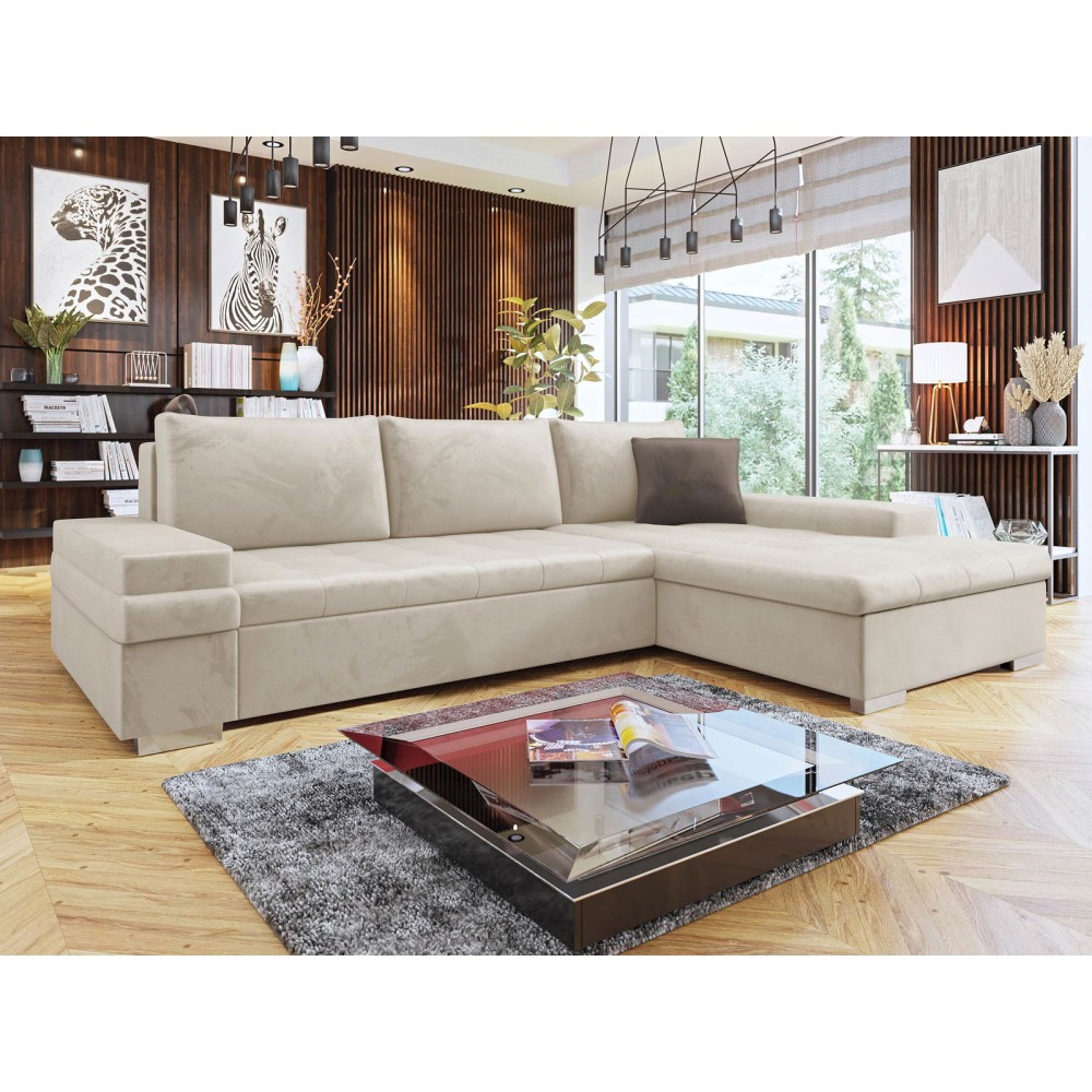 Γωνιακός καναπές Bangkok Mini Premium-Κρεμ