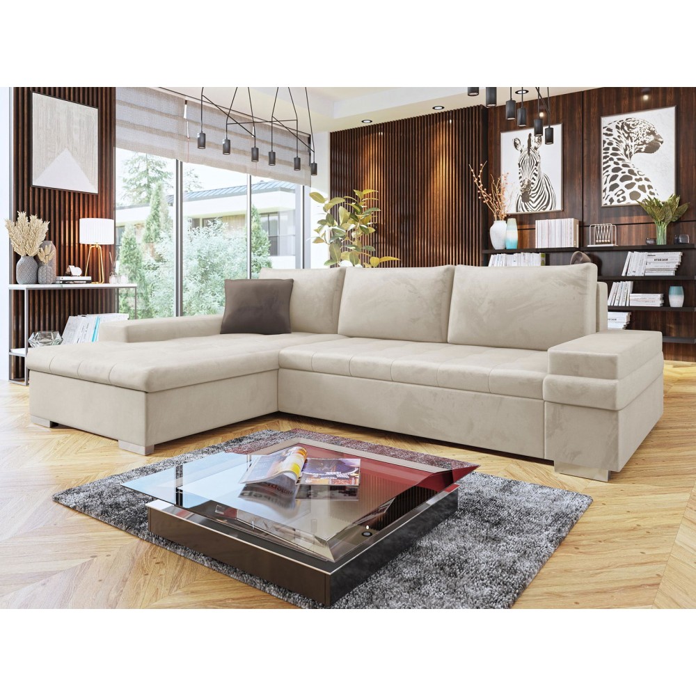 Γωνιακός καναπές Bangkok Mini Premium-Κρεμ