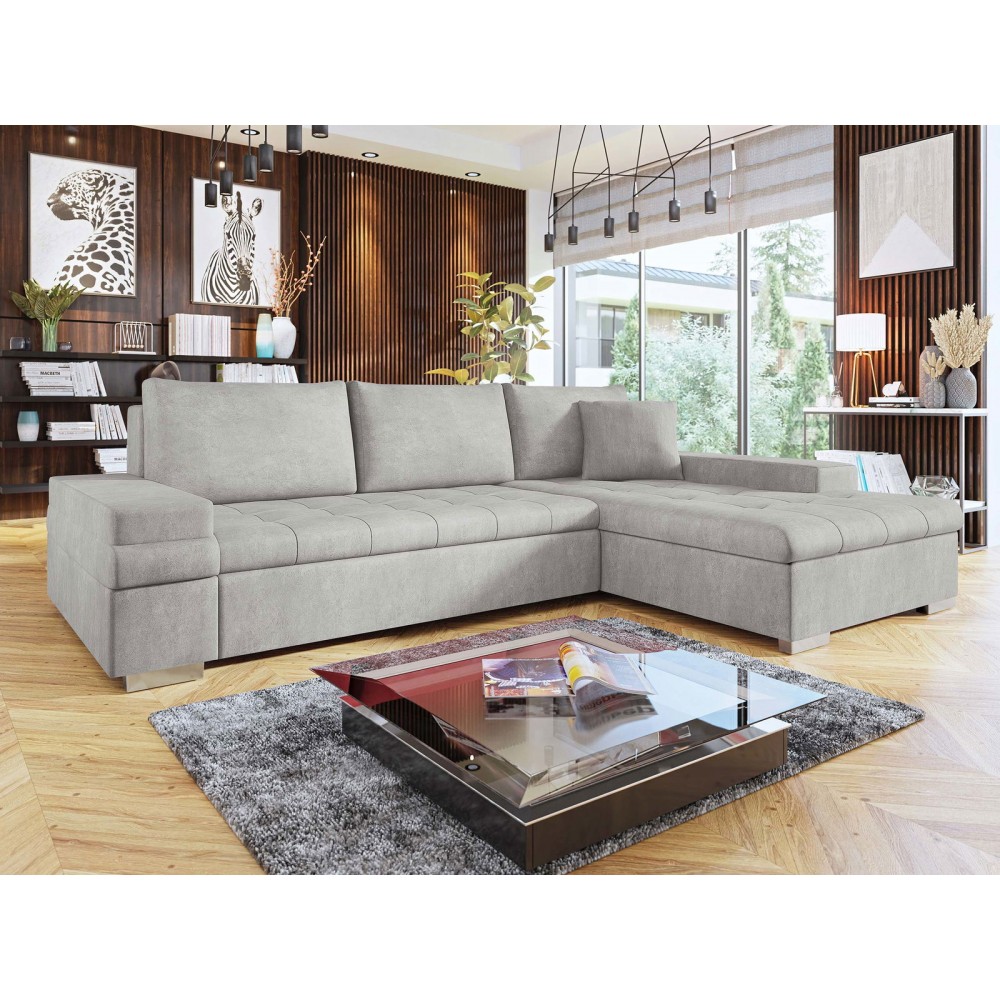 Γωνιακός καναπές Bangkok Mini Premium-Γκρι Ανοιχτό