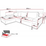 Γωνιακός καναπές Bangkok Mini Premium-Σάπιο μήλο