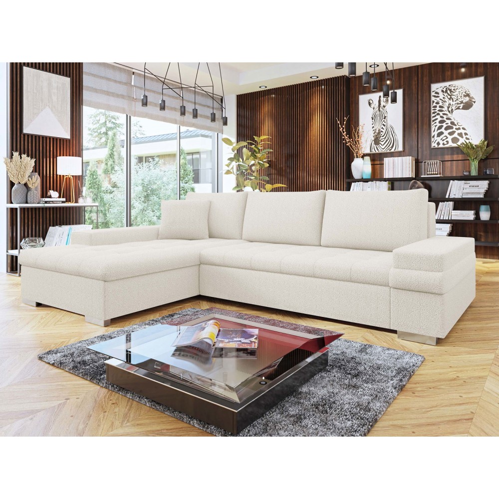 Γωνιακός καναπές Bangkok Mini Premium-Λευκό Πάγου