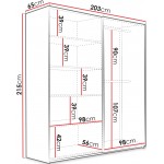 Ντουλάπα Evora 203 Συρόμενη