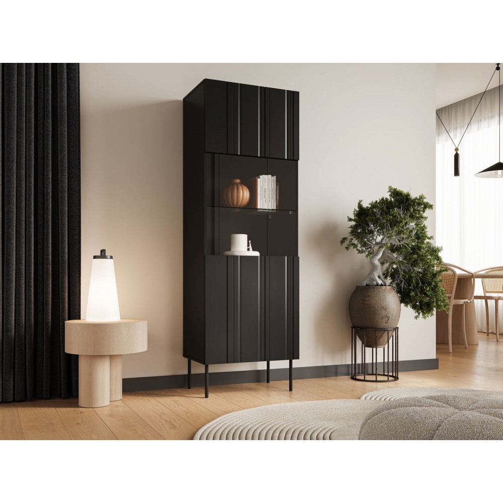 Βιτρίνα Isla 60-Μαύρο