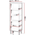 Βιτρίνα Isla 60-Μαύρο