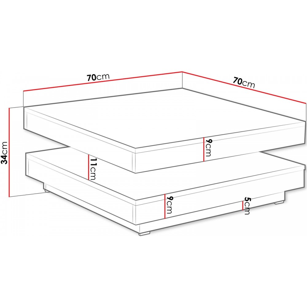 Τραπεζάκι σαλονιού Nenani-Βέγγε