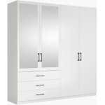 Ντουλάπα Pekin Τετράφυλλη-Λευκό