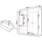 Ντουλάπα Pekin Τετράφυλλη-Cashmere