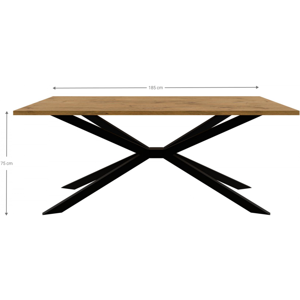 Τραπέζι Zenoro-Καφέ 185x9x75