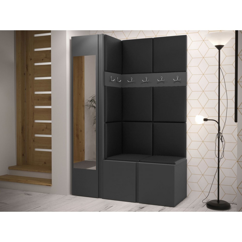 Έπιπλο υποδοχής Orion-Ανθρακί - Μαύρο