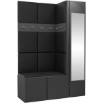 Έπιπλο υποδοχής Orion-Ανθρακί - Μαύρο