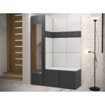 Έπιπλο υποδοχής Orion-Ανθρακί - Λευκό