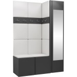 Έπιπλο υποδοχής Orion-Ανθρακί - Λευκό