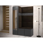 Έπιπλο υποδοχής Orion-Ανθρακί - Καφέ