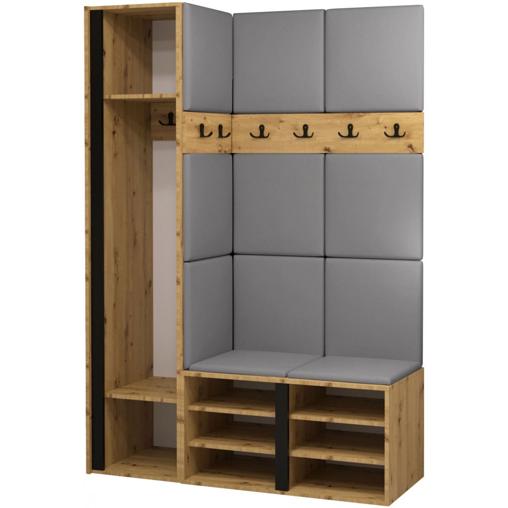 Έπιπλο υποδοχής Orion-Ανθρακί - Καφέ