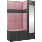 Έπιπλο υποδοχής Orion-Ανθρακί - Ροζ