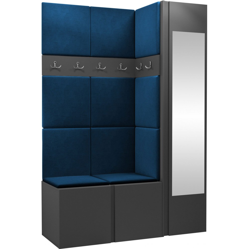 Έπιπλο υποδοχής Orion-Ανθρακί - Μπλε