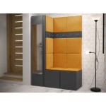 Έπιπλο υποδοχής Orion-Ανθρακί - Πορτοκαλί