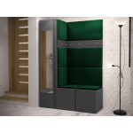 Έπιπλο υποδοχής Orion-Ανθρακί - Κυπαρισσί