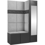 Έπιπλο υποδοχής Orion-Ανθρακί - Γκρι Ανοιχτό