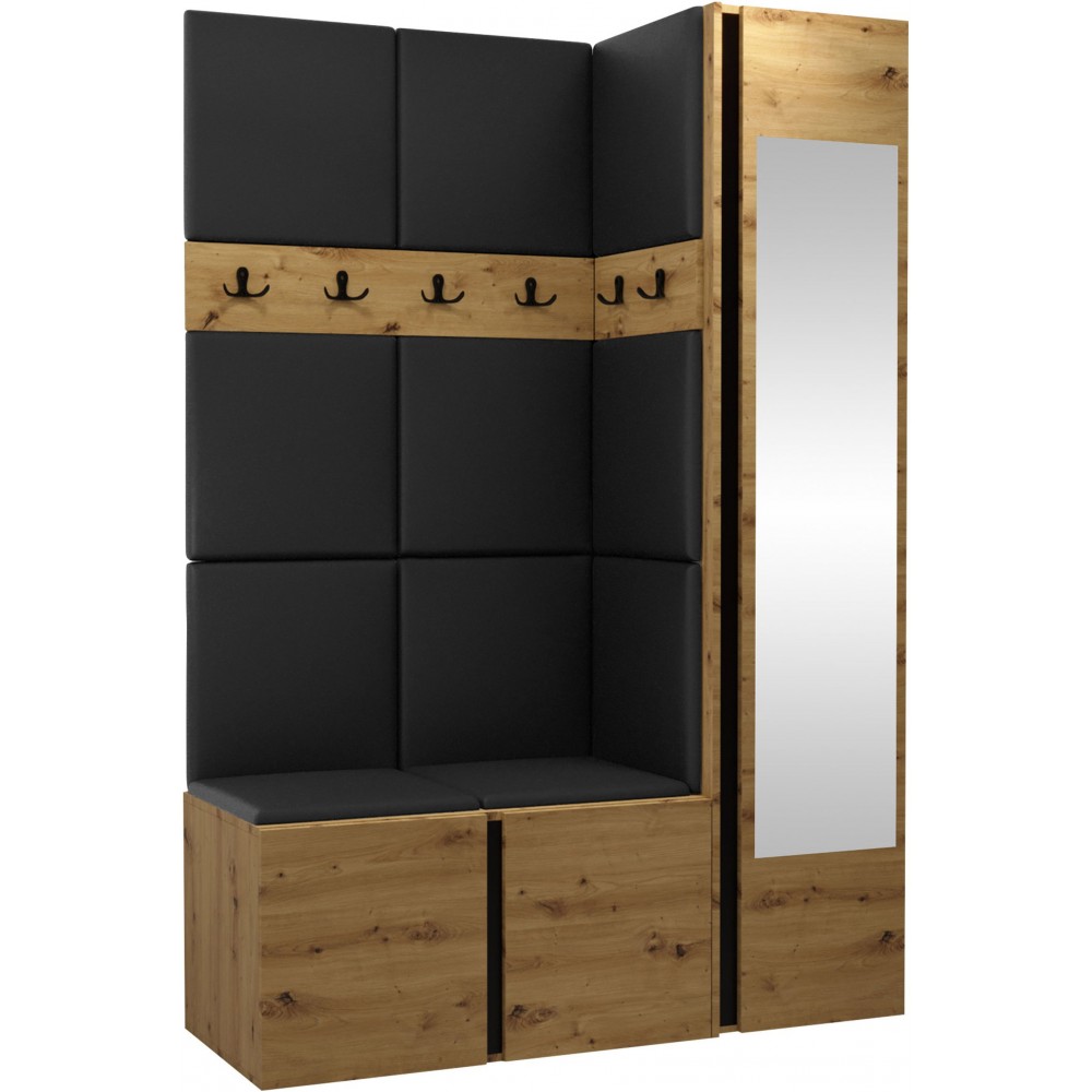 Έπιπλο υποδοχής Orion-Φυσικό - Μαύρο