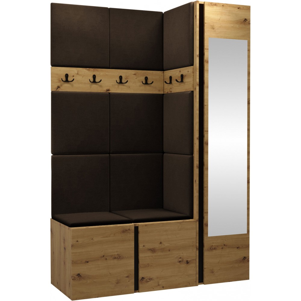 Έπιπλο υποδοχής Orion-Φυσικό - Καφέ