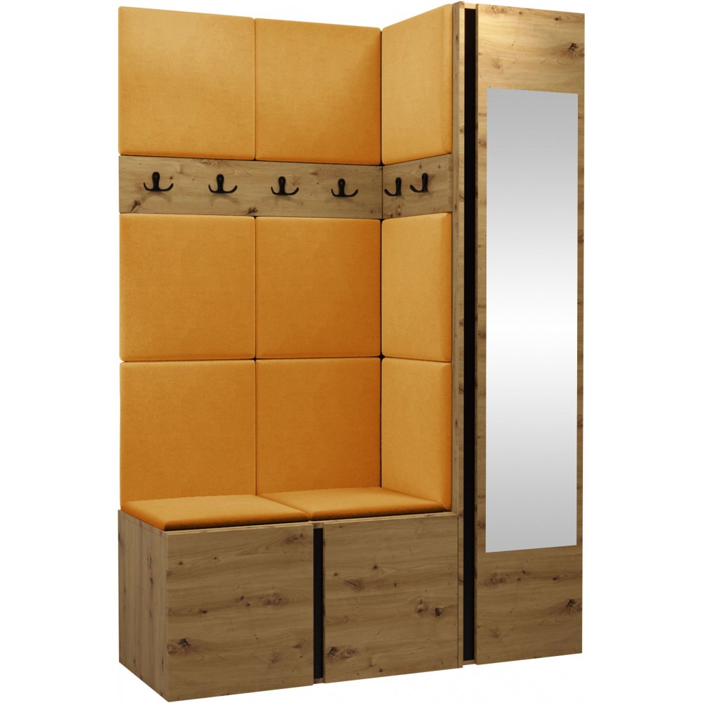 Έπιπλο υποδοχής Orion-Φυσικό - Πορτοκαλί