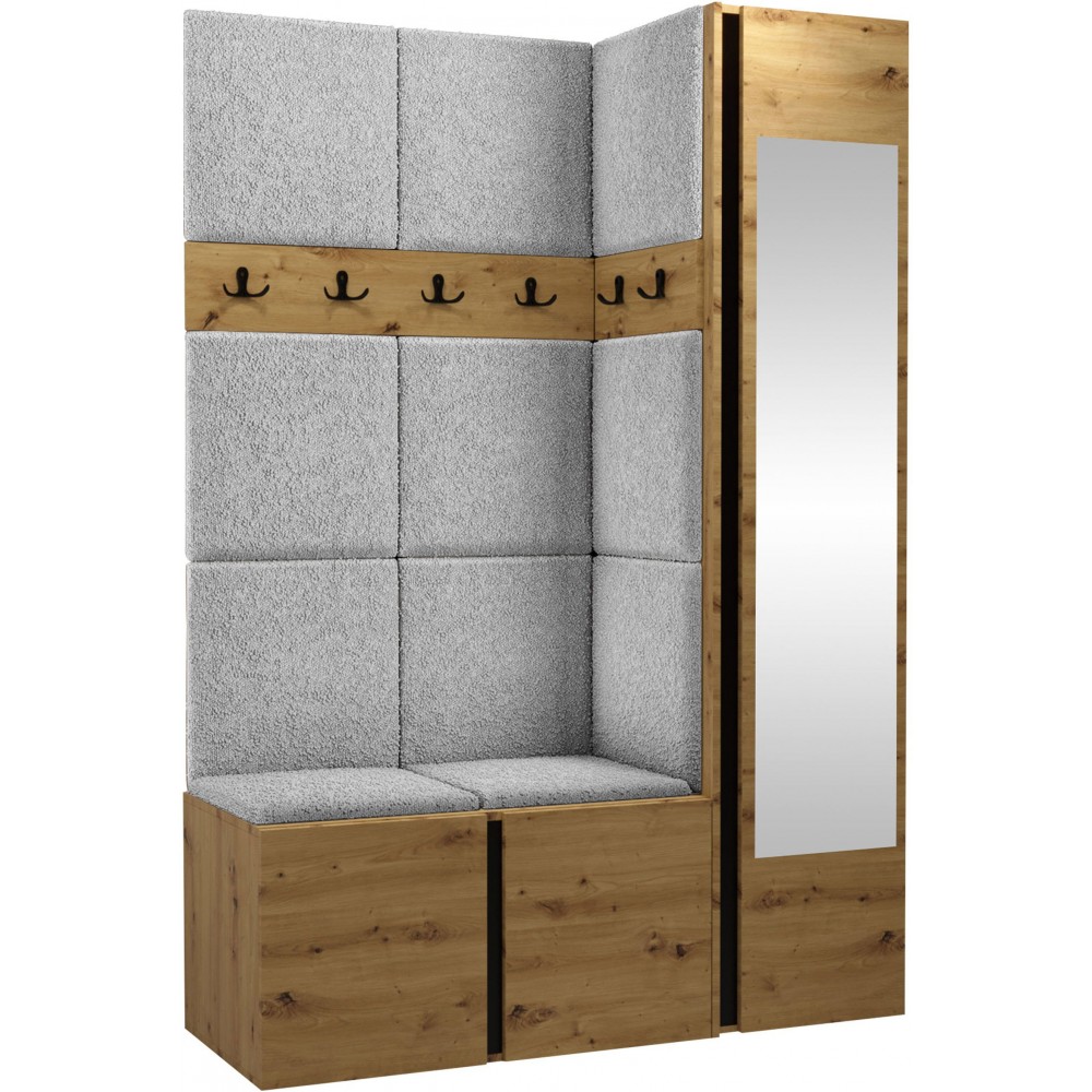 Έπιπλο υποδοχής Orion-Φυσικό - Γκρι Ανοιχτό