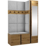 Έπιπλο υποδοχής Orion-Φυσικό - Γκρι Ανοιχτό