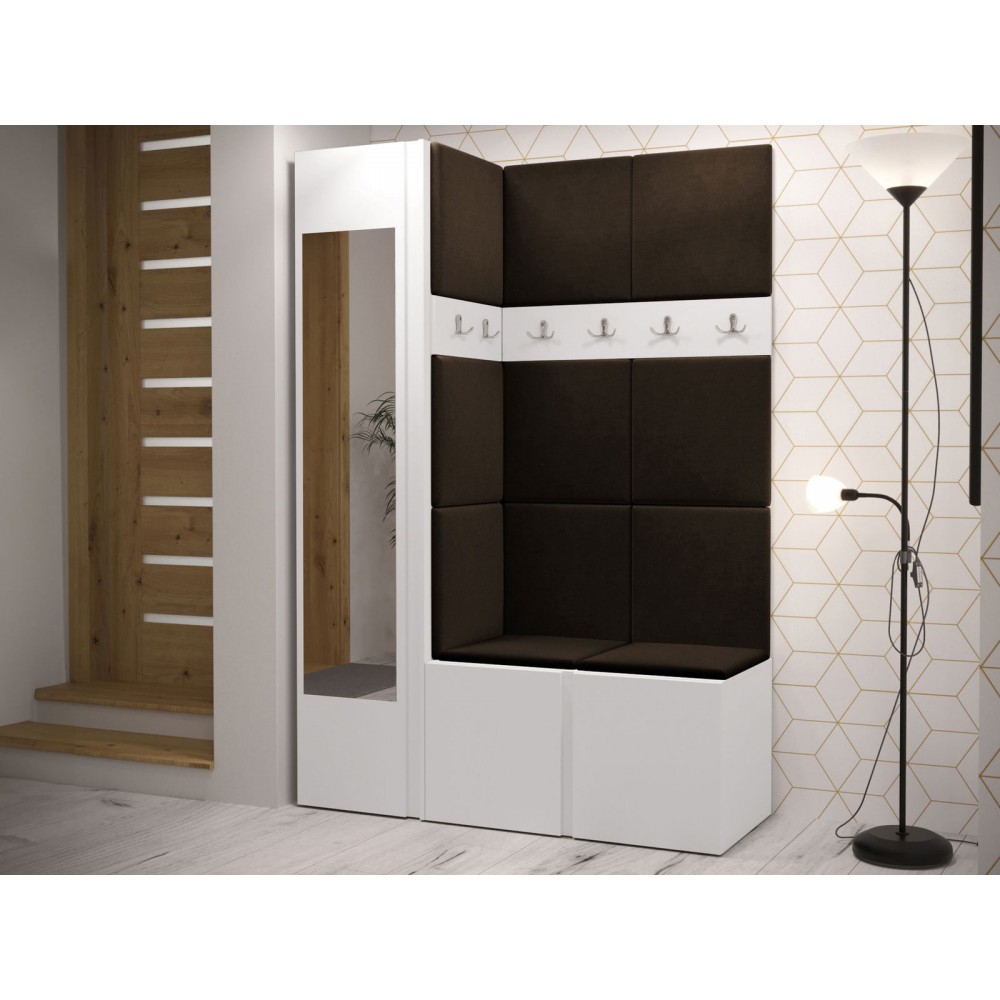 Έπιπλο υποδοχής Orion-Λευκό - Καφέ