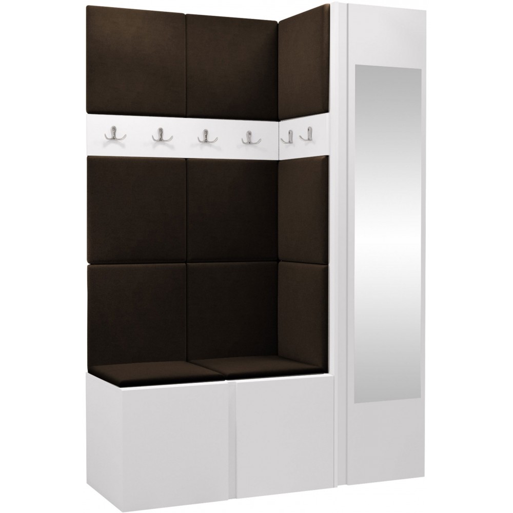 Έπιπλο υποδοχής Orion-Λευκό - Καφέ