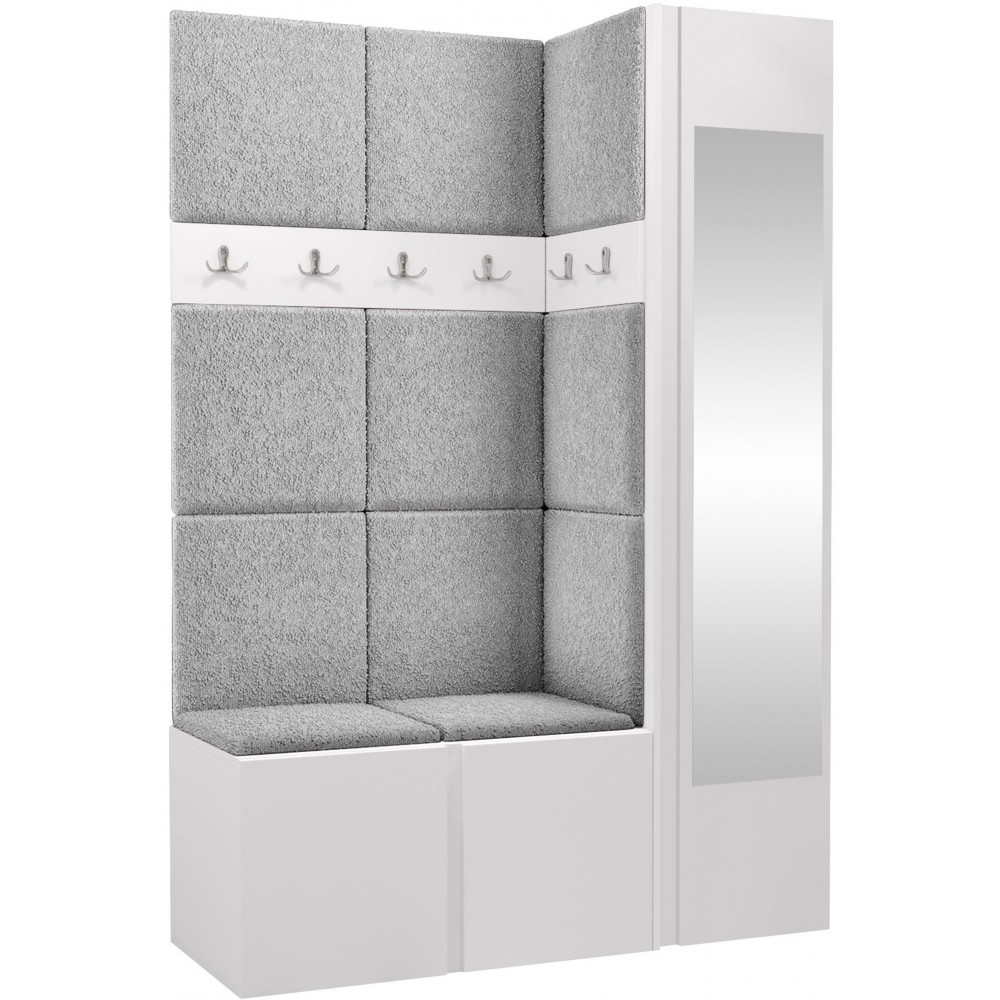 Έπιπλο υποδοχής Orion-Λευκό - Γκρι ανοιχτό