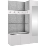 Έπιπλο υποδοχής Orion-Λευκό - Γκρι ανοιχτό