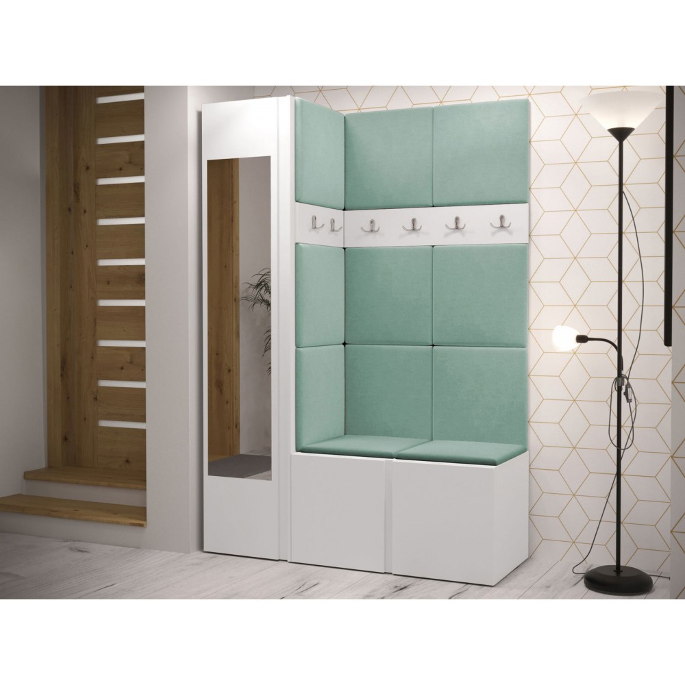 Έπιπλο υποδοχής Orion-Λευκό - Μέντα