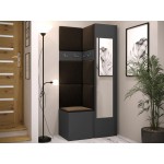 Έπιπλο υποδοχής Orion XXV-Ανθρακί - Καφέ