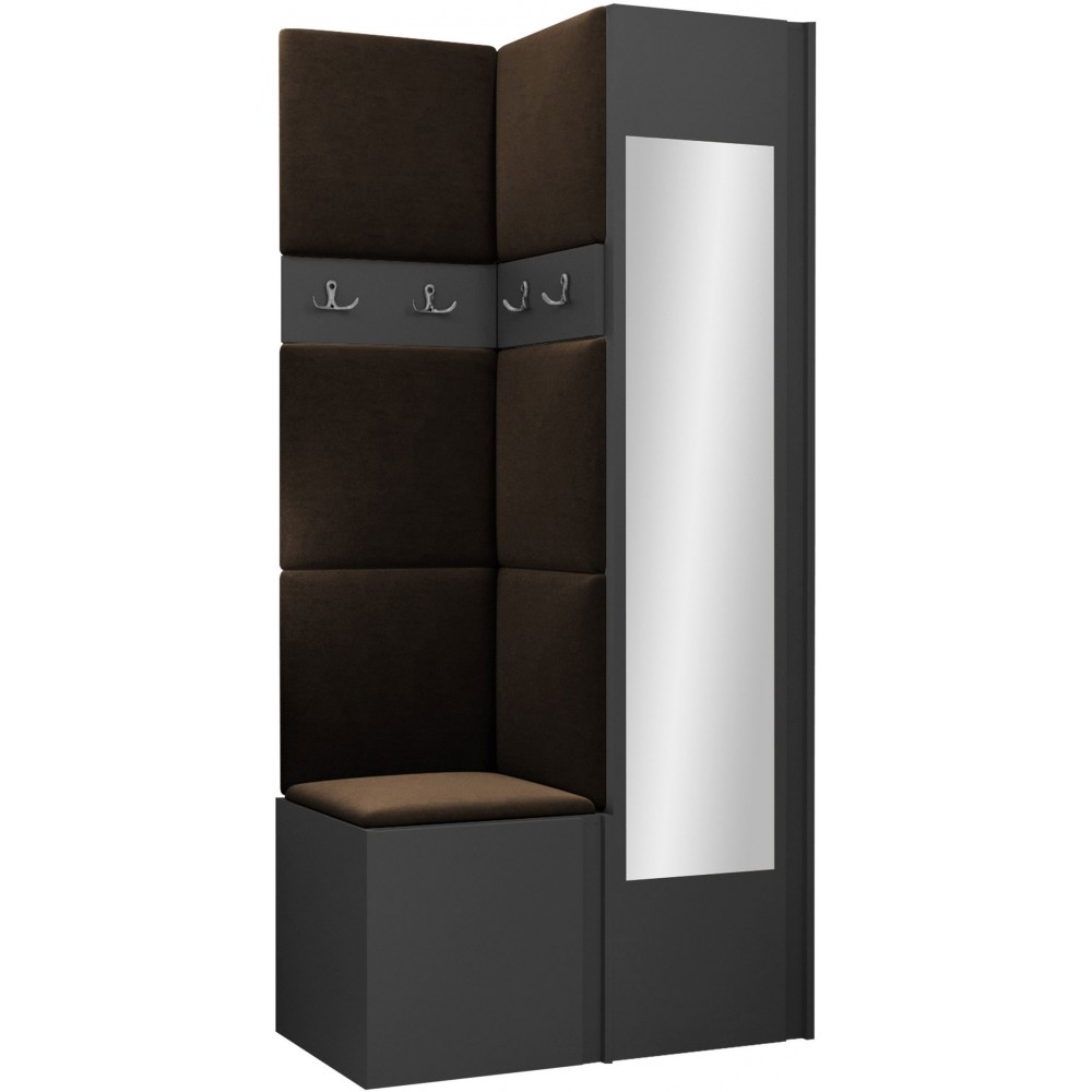 Έπιπλο υποδοχής Orion XXV-Ανθρακί - Καφέ