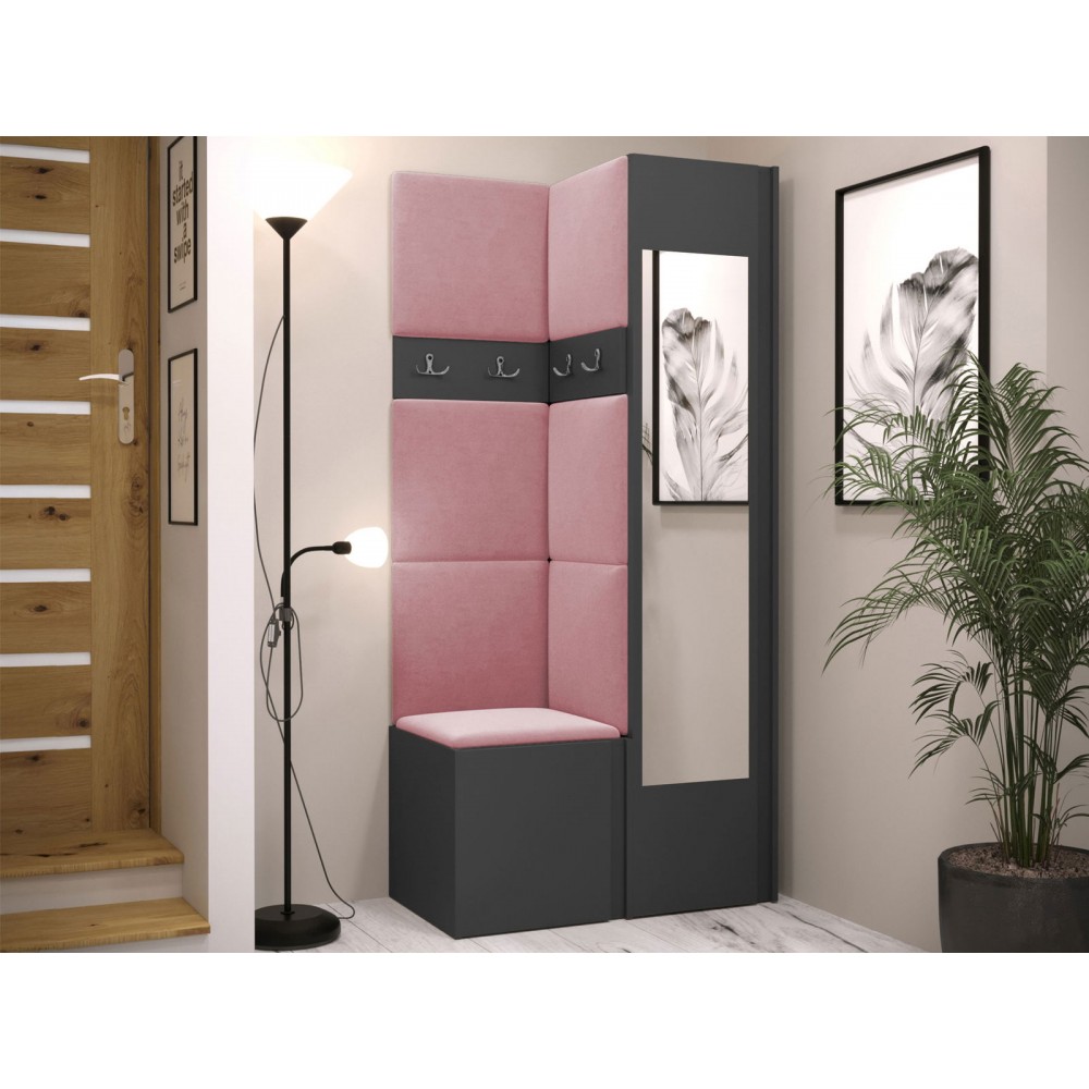 Έπιπλο υποδοχής Orion XXV-Ανθρακί - Ροζ