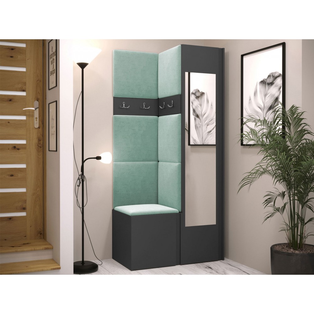 Έπιπλο υποδοχής Orion XXV-Ανθρακί - Μέντα