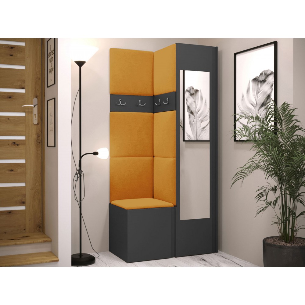 Έπιπλο υποδοχής Orion XXV-Ανθρακί - Πορτοκαλί