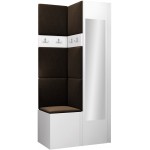 Έπιπλο υποδοχής Orion XXV-Λευκό - Καφέ