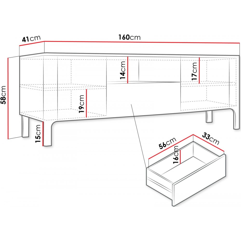 Έπιπλο τηλεόρασης Malumi ML05