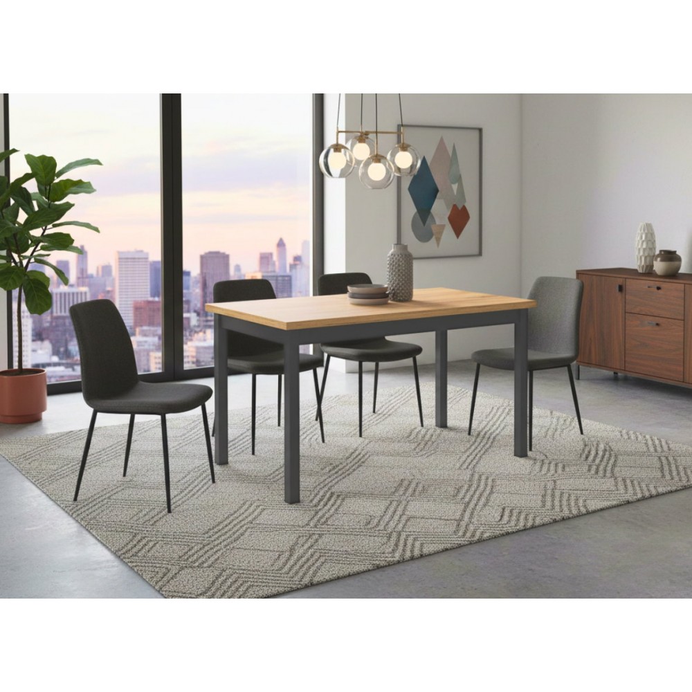 Τραπέζι Adam 100-Fusiko Anthraki 100x60x75