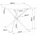 Τραπέζι Agis-Ashmi 90x90x75